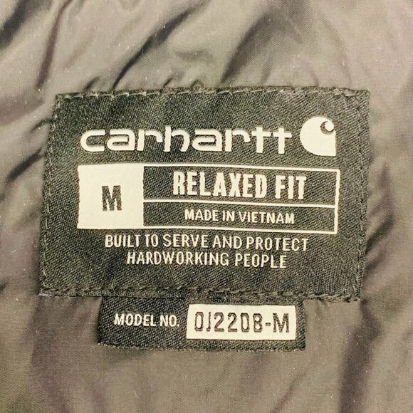 Carhartt Men's Gilliam Precision Iron Branded Full Zip Puffer‎ Jacket Size M - Picture 6 of 13